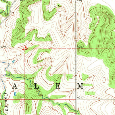 United States Geological Survey Salem, NE-KS (1965, 24000-Scale) digital map