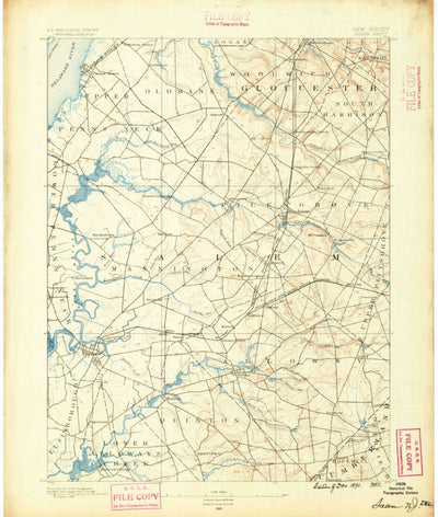 United States Geological Survey Salem, NJ-DE (1890, 62500-Scale) digital map