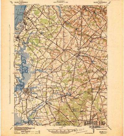 United States Geological Survey Salem, NJ-DE (1941, 62500-Scale) digital map