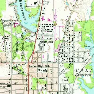 United States Geological Survey Salem North, IL (1965, 24000-Scale) digital map