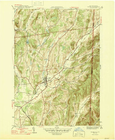 United States Geological Survey Salem, NY-VT (1946, 31680-Scale) digital map