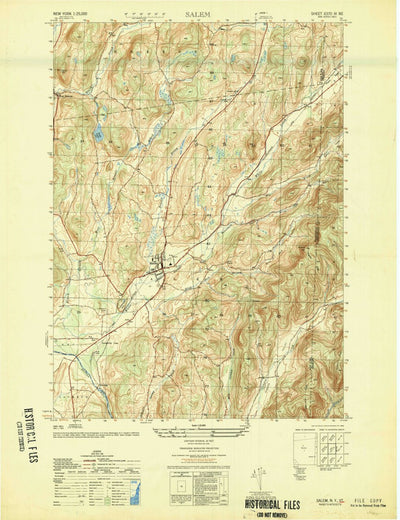 United States Geological Survey Salem, NY-VT (1950, 25000-Scale) digital map