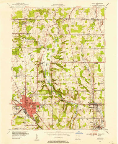 United States Geological Survey Salem, OH (1952, 24000-Scale) digital map
