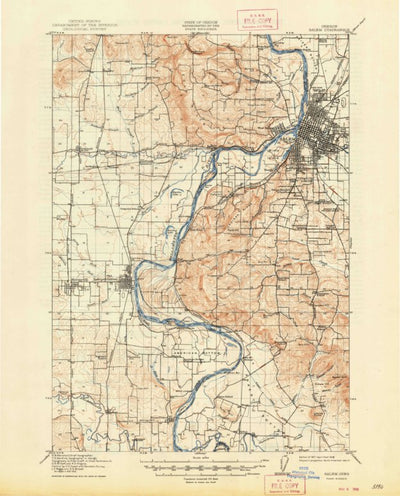 United States Geological Survey Salem, OR (1917, 62500-Scale) digital map