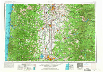 United States Geological Survey Salem, OR (1960, 250000-Scale) digital map