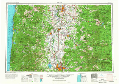 United States Geological Survey Salem, OR (1963, 250000-Scale) digital map