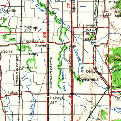 United States Geological Survey Salem, OR (1963, 250000-Scale) digital map