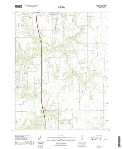 United States Geological Survey Salem South, IL (2021, 24000-Scale) digital map