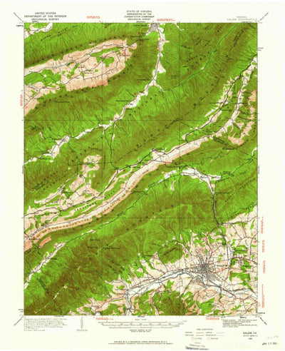 United States Geological Survey Salem, VA (1929, 62500-Scale) digital map