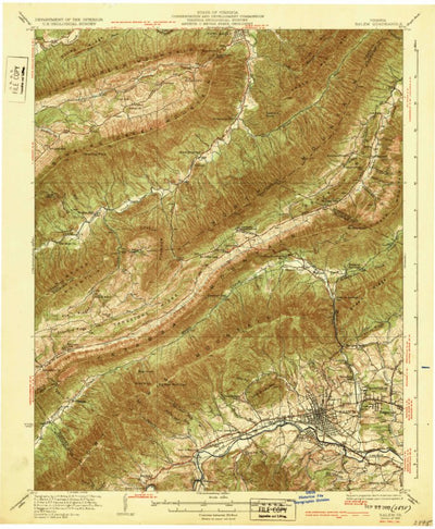 United States Geological Survey Salem, VA (1932, 62500-Scale) digital map