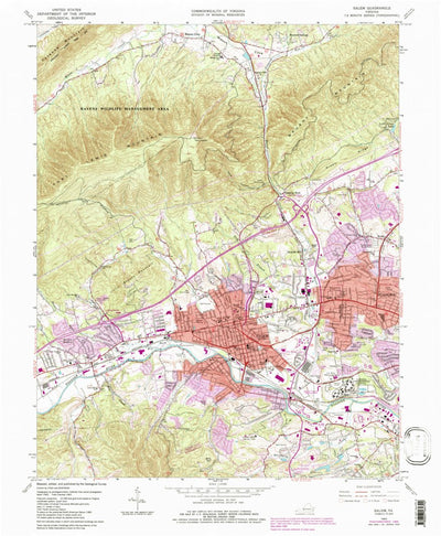 United States Geological Survey Salem, VA (1963, 24000-Scale) digital map