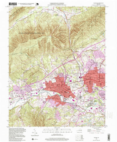 United States Geological Survey Salem, VA (1994, 24000-Scale) digital map