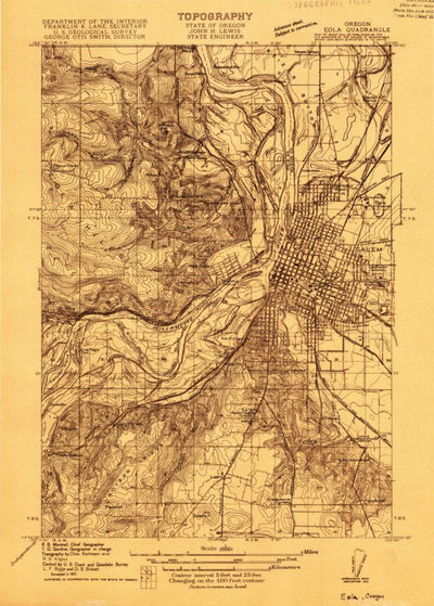 United States Geological Survey Salem West, OR (1915, 31680-Scale) digital map