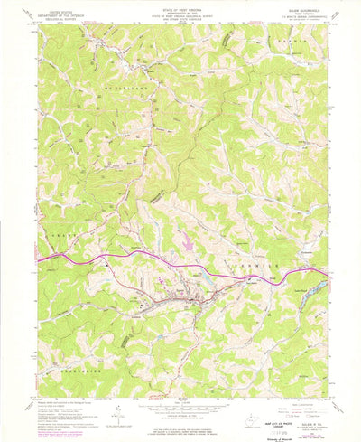 United States Geological Survey Salem, WV (1961, 24000-Scale) digital map