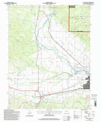 United States Geological Survey Salida West, CO (1994, 24000-Scale) digital map