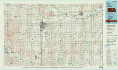 United States Geological Survey Salina, KS (1990, 100000-Scale) digital map
