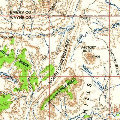 United States Geological Survey Salina, UT (1962, 250000-Scale) digital map