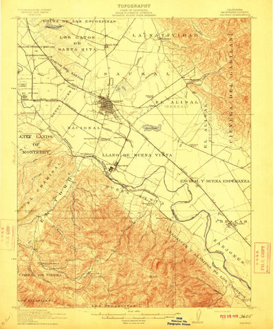 United States Geological Survey Salinas, CA (1912, 62500-Scale) digital map