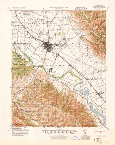 United States Geological Survey Salinas, CA (1940, 62500-Scale) digital map