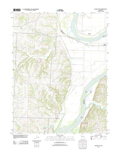 United States Geological Survey Saline City, MO (2012, 24000-Scale) digital map