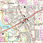 United States Geological Survey Saline, MI (1967, 24000-Scale) digital map