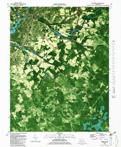 United States Geological Survey Salisbury, MD (1982, 24000-Scale) digital map