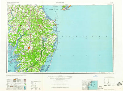 United States Geological Survey Salisbury, MD-DE-NJ-VA (1961, 250000-Scale) digital map
