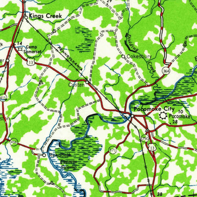 United States Geological Survey Salisbury, MD-DE-NJ-VA (1961, 250000-Scale) digital map