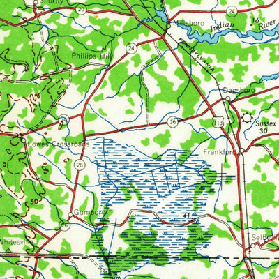 United States Geological Survey Salisbury, MD-DE-NJ-VA (1965, 250000-Scale) digital map