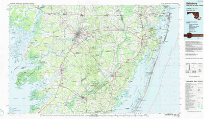 United States Geological Survey Salisbury, MD-DE-VA (1983, 100000-Scale) digital map