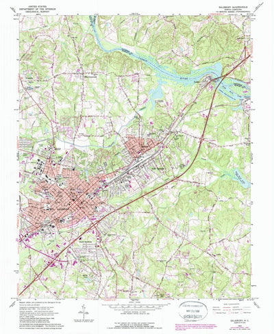 United States Geological Survey Salisbury, NC (1962, 24000-Scale) digital map