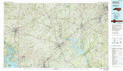 United States Geological Survey Salisbury, NC (1985, 100000-Scale) digital map