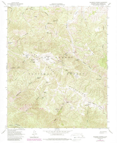 United States Geological Survey Salisbury Potrero, CA (1964, 24000-Scale) digital map