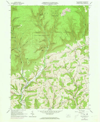 United States Geological Survey Salladasburg, PA (1965, 24000-Scale) digital map