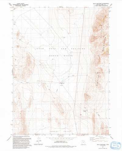 United States Geological Survey Sally Mountain, UT (1991, 24000-Scale) digital map