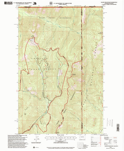 United States Geological Survey Salmo Mountain, WA-ID (1996, 24000-Scale) digital map