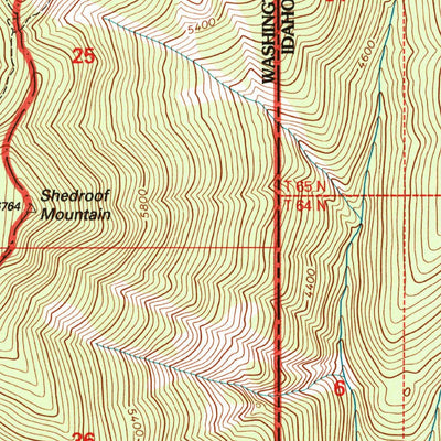 United States Geological Survey Salmo Mountain, WA-ID (1996, 24000-Scale) digital map