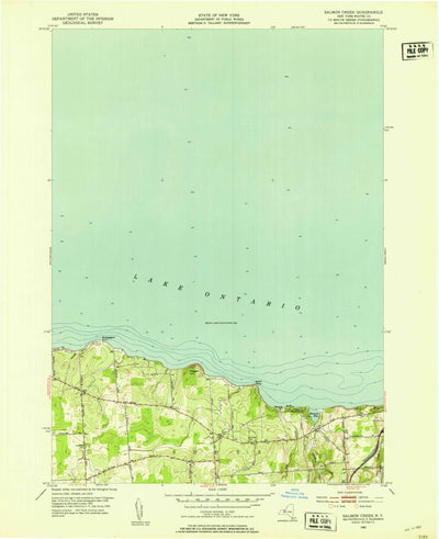 United States Geological Survey Salmon Creek, NY (1952, 24000-Scale) digital map