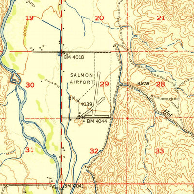 United States Geological Survey Salmon, ID (1951, 62500-Scale) digital map