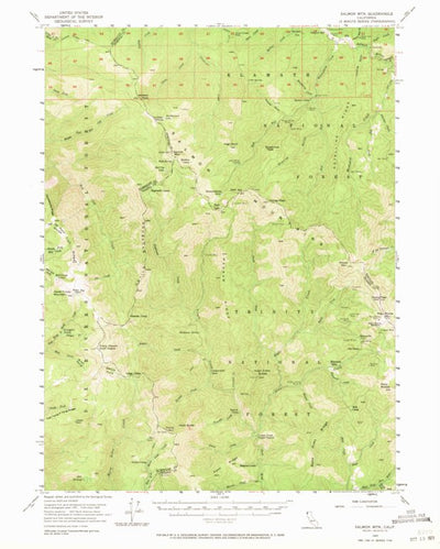 United States Geological Survey Salmon Mountain, CA (1955, 62500-Scale) digital map