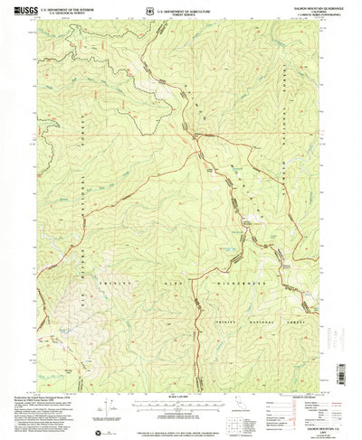 United States Geological Survey Salmon Mountain, CA (1997, 24000-Scale) digital map