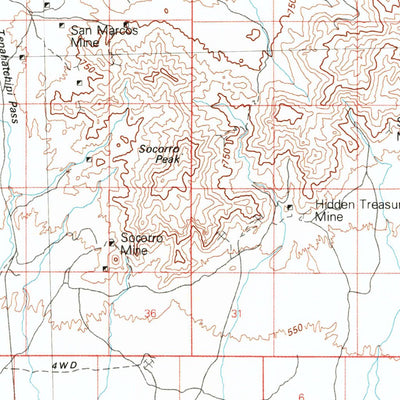 United States Geological Survey Salome, AZ (1984, 100000-Scale) digital map