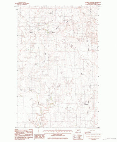 United States Geological Survey Salsbery Reservoir, MT (1984, 24000-Scale) digital map