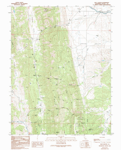 United States Geological Survey Salt Canyon, CA (1989, 24000-Scale) digital map