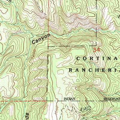 United States Geological Survey Salt Canyon, CA (1989, 24000-Scale) digital map