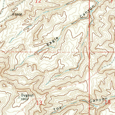 United States Geological Survey Salt Canyon, WY (1968, 24000-Scale) digital map