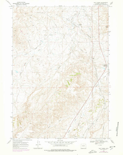 United States Geological Survey Salt Creek, WY (1968, 24000-Scale) digital map
