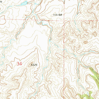 United States Geological Survey Salt Creek, WY (1968, 24000-Scale) digital map