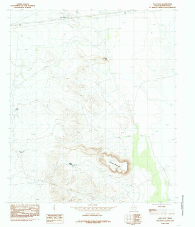 United States Geological Survey Salt Flat, TX (1984, 24000-Scale) digital map