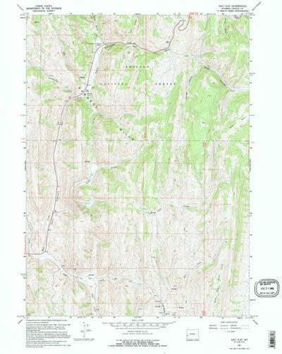 United States Geological Survey Salt Flat, WY (1967, 24000-Scale) digital map